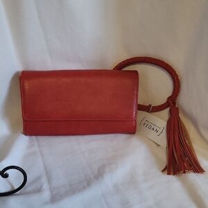 Calin collection  Braided Ring Handle Wristlet Clutch